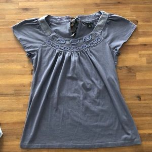 Banana Republic Top with beaded neckline